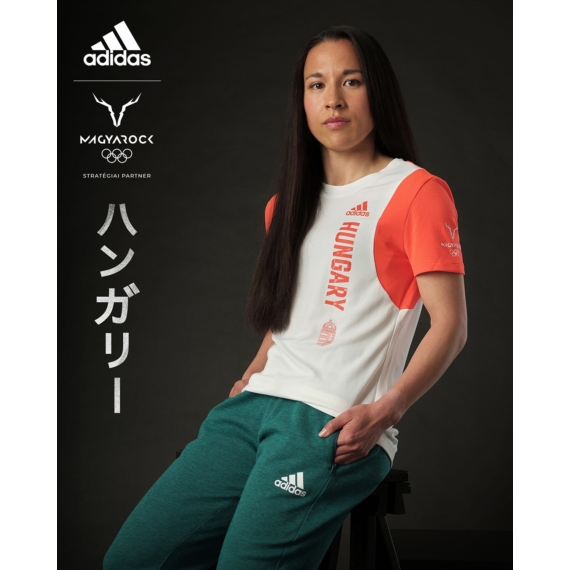 FL7083 Adidas Tokyo Olimpiai póló fehér/narancs női