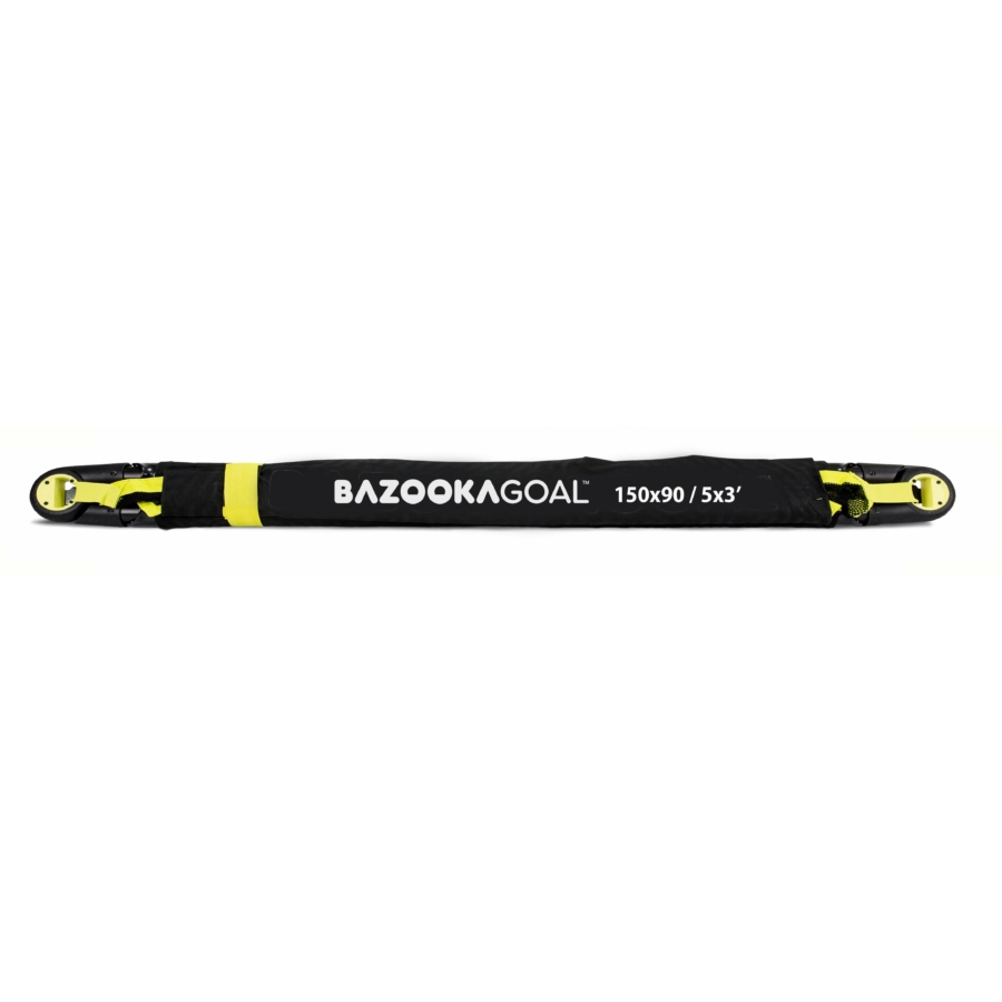 Kép 2/8 - BazookaGoal 150x90 összecsukható kapu fekete hálóval