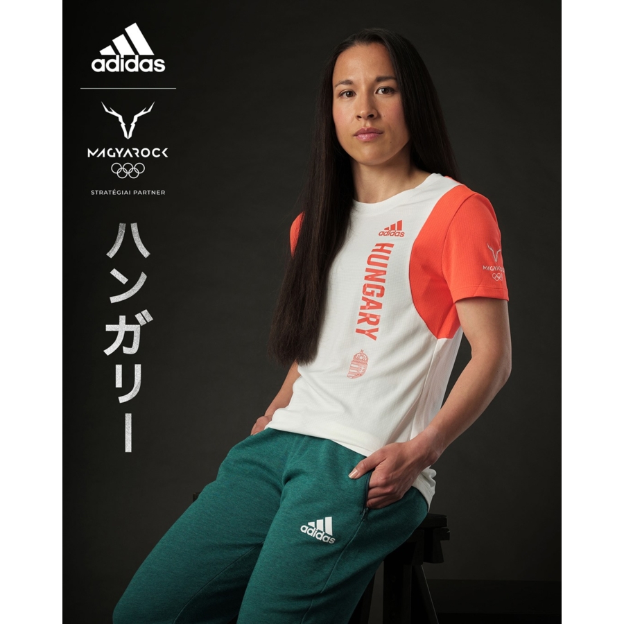 Kép 1/1 - FL7083 Adidas Tokyo Olimpiai póló fehér/narancs női